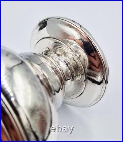 GEORGE II SCOTTISH STERLING SILVER CRESTED PEPPER POT / CASTER Edinburgh 1756