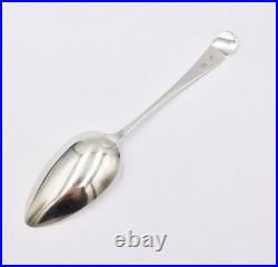 GEORGIAN SCOTTISH PROVINCIAL STERLING SILVER DESSERT SPOON c1795 JOHN ERSKINE