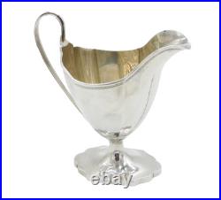 George III Scottish Sterling Silver Pedestal Cream Jug Antique 1796 Edinburgh