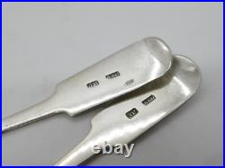 George IV Aberdeen Scottish Sterling Silver Teaspoon Pair Antique c1821 J. Pirie
