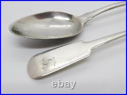 George IV Aberdeen Scottish Sterling Silver Teaspoon Pair Antique c1821 J. Pirie
