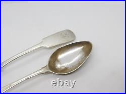 George IV Aberdeen Scottish Sterling Silver Teaspoon Pair Antique c1821 J. Pirie