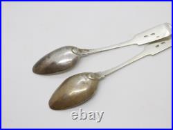 George IV Aberdeen Scottish Sterling Silver Teaspoon Pair Antique c1821 J. Pirie
