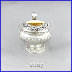 George IV Scottish sterling silver sugar basin & milk jug, Charles Bendy, 1822