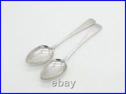 Georgian Scottish Sterling Silver Serving Spoons Pair 1809 Edinburgh Antique