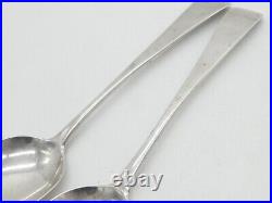 Georgian Scottish Sterling Silver Serving Spoons Pair 1809 Edinburgh Antique