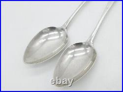 Georgian Scottish Sterling Silver Serving Spoons Pair 1809 Edinburgh Antique