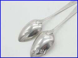 Georgian Scottish Sterling Silver Serving Spoons Pair 1809 Edinburgh Antique