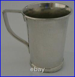 HEAVY 130g SCOTTISH HAND MADE STERLING SILVER ARTS AND CRAFTS CUP c1950 ANTIQUE