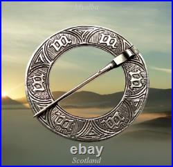 Iona Scottish Sterling Silver Annular Marriage Brooch WH Darby Alexander Ritchie