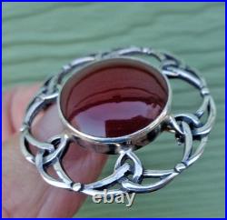Iona Silver Brooch Scottish Vintage Sterling Carnelian Celtic hm 1973 John Hart Iona Silver Brooch Scottish Vintage Sterling Carnelian Celtic hm 1973 John Hart
