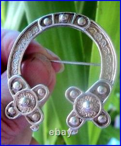 LARGE EARLY Shetland Silver St Ninians Brooch Scottish Edinburgh 1963/5 Scotland