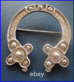 LARGE EARLY Shetland Silver St Ninians Brooch Scottish Edinburgh 1963/5 Scotland