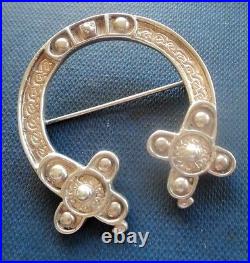 LARGE EARLY Shetland Silver St Ninians Brooch Scottish Edinburgh 1963/5 Scotland