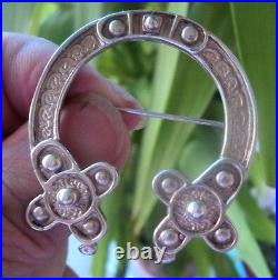 LARGE EARLY Shetland Silver St Ninians Brooch Scottish Edinburgh 1963/5 Scotland