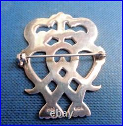 LARGE Orkney Stg Silver Scottish Luckenbooth Brooch h/m 1975 Edinburgh Ola Gorie