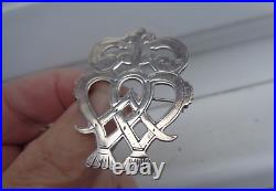 LARGE Orkney Stg Silver Scottish Luckenbooth Brooch h/m 1975 Edinburgh Ola Gorie