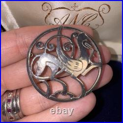 LARGE Scottish Shetland Silver Quendale Horse Brooch Hallmarked Edinburgh