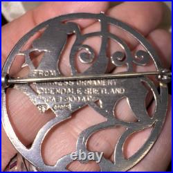 LARGE Scottish Shetland Silver Quendale Horse Brooch Hallmarked Edinburgh
