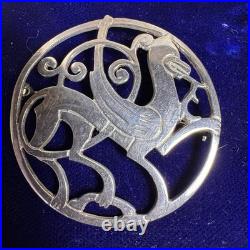 LARGE Scottish Shetland Silver Quendale Horse Brooch Hallmarked Edinburgh