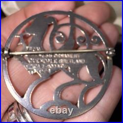 LARGE Scottish Shetland Silver Quendale Horse Brooch Hallmarked Edinburgh