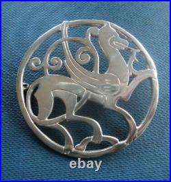 LARGE Scottish Shetland Silver Quendale Horse Brooch h/m 1972/73/74/75 Edinburgh