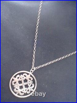 LARGE Scottish Silver EARLY St. Magnus Cross Pendant & Chain Ortak of Orkney