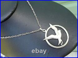 LARGE Scottish Sterling Silver EARLY Seagull Pendant Ola Gorie Orkney h/m 1979