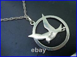 LARGE Scottish Sterling Silver EARLY Seagull Pendant Ola Gorie Orkney h/m 1979