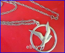 LARGE Scottish Sterling Silver EARLY Seagull Pendant Ola Gorie Orkney h/m 1979