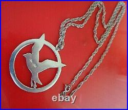 LARGE Scottish Sterling Silver EARLY Seagull Pendant Ola Gorie Orkney h/m 1979