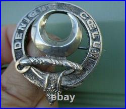 LARGE Scottish Stg Silver Brooch Badge h/m1948 Edin. Thomas Ebbert Clan MELVILLE