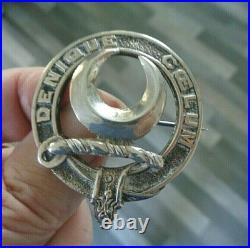 LARGE Scottish Stg Silver Brooch Badge h/m1948 Edin. Thomas Ebbert Clan MELVILLE
