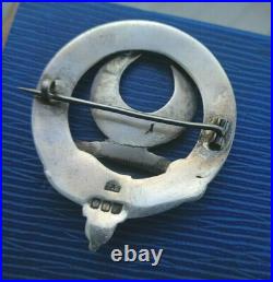 LARGE Scottish Stg Silver Brooch Badge h/m1948 Edin. Thomas Ebbert Clan MELVILLE