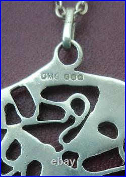 LARGE Scottish Stg. Silver EARLY Abstract Pendant Ola Gorie Orkney h/m 1975