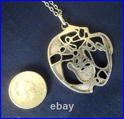 LARGE Scottish Stg. Silver EARLY Abstract Pendant Ola Gorie Orkney h/m 1975