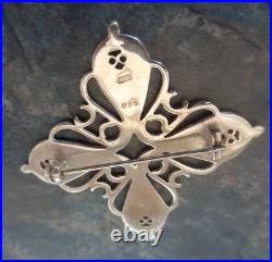 LARGE Scottish Stg. Silver EARLY Finnish Design Brooch Ola Gorie Orkney h/m 1972