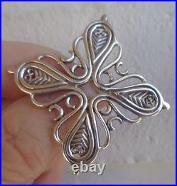 LARGE Scottish Stg. Silver EARLY Finnish Design Brooch Ola Gorie Orkney h/m 1972