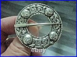 LARGE Sterling Silver Scottish Iona Brooch Alexander Ritchie 1960s Dawson Bowman
