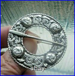 LARGE Sterling Silver Scottish Iona Brooch Alexander Ritchie 1960s Dawson Bowman