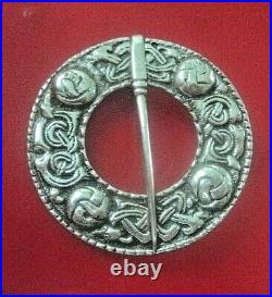 LARGE Sterling Silver Scottish Iona Brooch Alexander Ritchie 1960s Dawson Bowman