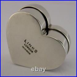 LINKS of LONDON SOLID STERLING SILVER LOVE HEART PILL BOX 2012 SCOTTISH