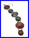 Large Antique Sterling Silver Scottish Agate Panel Bracelet Chester 1906 Hallmrk
