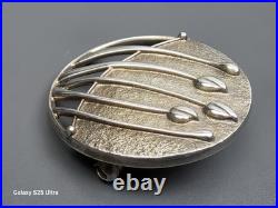 Large Ola Gorie Orkney Scottish Sterling Silver Rose Boudoir Pendant / Brooch Large Ola Gorie Orkney Scottish Sterling Silver Rose Boudoir Pendant / Brooch