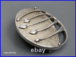 Large Ola Gorie Orkney Scottish Sterling Silver Rose Boudoir Pendant / Brooch Large Ola Gorie Orkney Scottish Sterling Silver Rose Boudoir Pendant / Brooch