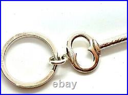 Large Rare Hamilton & Inches Scottish Hammered Sterling Silver Key Ring 30.4 gr