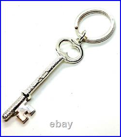 Large Rare Hamilton & Inches Scottish Hammered Sterling Silver Key Ring 30.4 gr