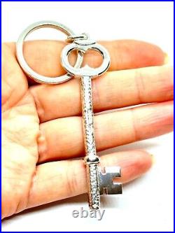 Large Rare Hamilton & Inches Scottish Hammered Sterling Silver Key Ring 30.4 gr