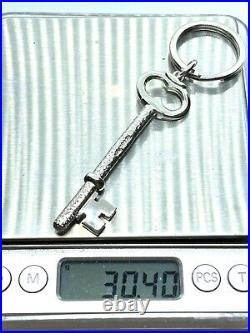 Large Rare Hamilton & Inches Scottish Hammered Sterling Silver Key Ring 30.4 gr