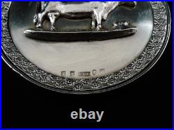 Large Scottish Sterling Silver Farming Agricultural Medal, Best Cow in Milk 1847